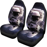Astronaut Floating In Outer Space Print Universal Fit Car Seat Covers 102422