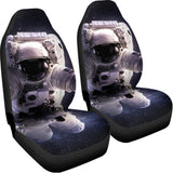 Astronaut Floating In Outer Space Print Universal Fit Car Seat Covers 102422
