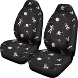 Astronaut In Space Pattern Print Universal Fit Car Seat Covers 102422