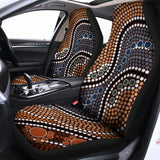 Australia River Aboriginal Dot Print Universal Fit Car Seat Covers 102422