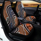 Australia River Aboriginal Dot Print Universal Fit Car Seat Covers 102422