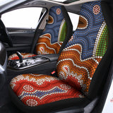 Australian Aboriginal Art Print Universal Fit Car Seat Covers 102422