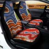 Australian Aboriginal Art Print Universal Fit Car Seat Covers 102422