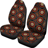 Australian Aboriginal Dot Pattern Print Universal Fit Car Seat Covers 102422