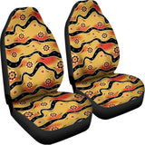 Australian Aboriginal Pattern Print Universal Fit Car Seat Covers 102422
