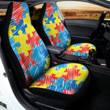 Autism Awareness Drawing Puzzle Print Universal Fit Car Seat Covers 102422