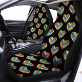 Autism Awareness Heart Pattern Print Universal Fit Car Seat Covers 102422