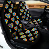Autism Awareness Heart Pattern Print Universal Fit Car Seat Covers 102422