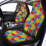 Autism Awareness Jigsaw Pattern Print Universal Fit Car Seat Covers 102422