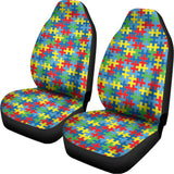 Autism Awareness Jigsaw Print Universal Fit Car Seat Covers 102422