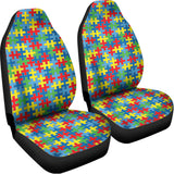 Autism Awareness Jigsaw Print Universal Fit Car Seat Covers 102422