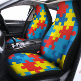 Autism Awareness Pattern Print Universal Fit Car Seat Covers 102422