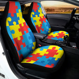 Autism Awareness Pattern Print Universal Fit Car Seat Covers 102422