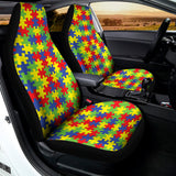 Autism Awareness Puzzle Pattern Print Universal Fit Car Seat Covers 102422