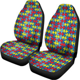 Autism Awareness Puzzle Print Universal Fit Car Seat Covers 102422