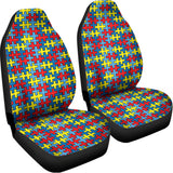 Autism Awareness Puzzle Print Universal Fit Car Seat Covers 102422