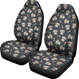 Baby Koala And Floral Pattern Print Universal Fit Car Seat Covers 102422