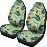 Banana Leaf Avocado Pattern Print Universal Fit Car Seat Covers 102422