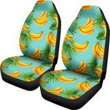 Banana Palm Leaf Pattern Print Universal Fit Car Seat Covers 102422