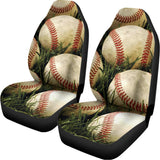 Baseballs On Field Print Universal Fit Car Seat Covers 102422