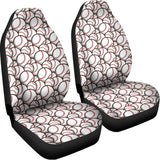 Baseballs Pattern Print Universal Fit Car Seat Covers 102422