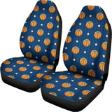 Basketball And Star Pattern Print Universal Fit Car Seat Covers 102422