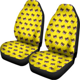 Bear Emoji Pattern Print Universal Fit Car Seat Covers 102422