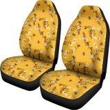 Bee Drawing Pattern Print Universal Fit Car Seat Covers 102422