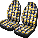 Beer Emoji Pattern Print Universal Fit Car Seat Covers 102422