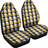Beer Emoji Pattern Print Universal Fit Car Seat Covers 102422