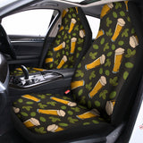 Beer Hop Cone And Leaf Pattern Print Universal Fit Car Seat Covers 102422
