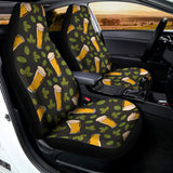 Beer Hop Cone And Leaf Pattern Print Universal Fit Car Seat Covers 102422