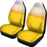 Beer With Foam Print Universal Fit Car Seat Covers 102422