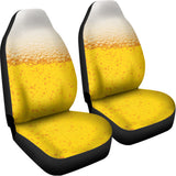 Beer With Foam Print Universal Fit Car Seat Covers 102422