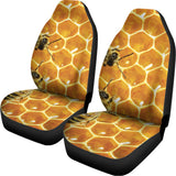 Bees And Honeycomb Print Universal Fit Car Seat Covers 102422