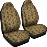 Beige And Black Orthodox Pattern Print Universal Fit Car Seat Covers 102422