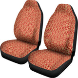 Beige And Red Japanese Pattern Print Universal Fit Car Seat Covers 102422