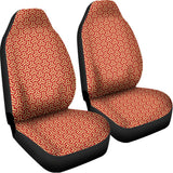 Beige And Red Japanese Pattern Print Universal Fit Car Seat Covers 102422