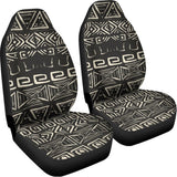 Beige Aztec Pattern Print Universal Fit Car Seat Covers 102422