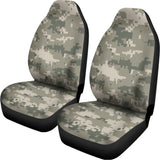 Beige Digital Camo Pattern Print Universal Fit Car Seat Covers 102422