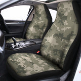 Beige Digital Camo Pattern Print Universal Fit Car Seat Covers 102422