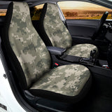 Beige Digital Camo Pattern Print Universal Fit Car Seat Covers 102422