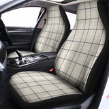 Beige Tattersall Pattern Print Universal Fit Car Seat Covers 102422