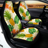 Beige Zebra Pineapple Pattern Print Universal Fit Car Seat Covers 102422