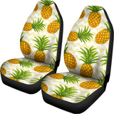 Beige Zig Zag Pineapple Pattern Print Universal Fit Car Seat Covers 102422