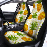 Beige Zig Zag Pineapple Pattern Print Universal Fit Car Seat Covers 102422