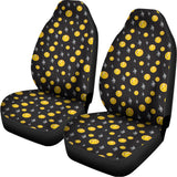 Bitcoin And Ethereum Pattern Print Universal Fit Car Seat Covers 102422