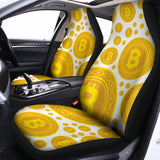Bitcoin Crypto Pattern Print Universal Fit Car Seat Covers 102422