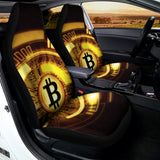 Bitcoin Crypto Symbol Print Universal Fit Car Seat Covers 102422