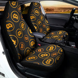 Bitcoin Cryptocurrency Pattern Print Universal Fit Car Seat Covers 102422